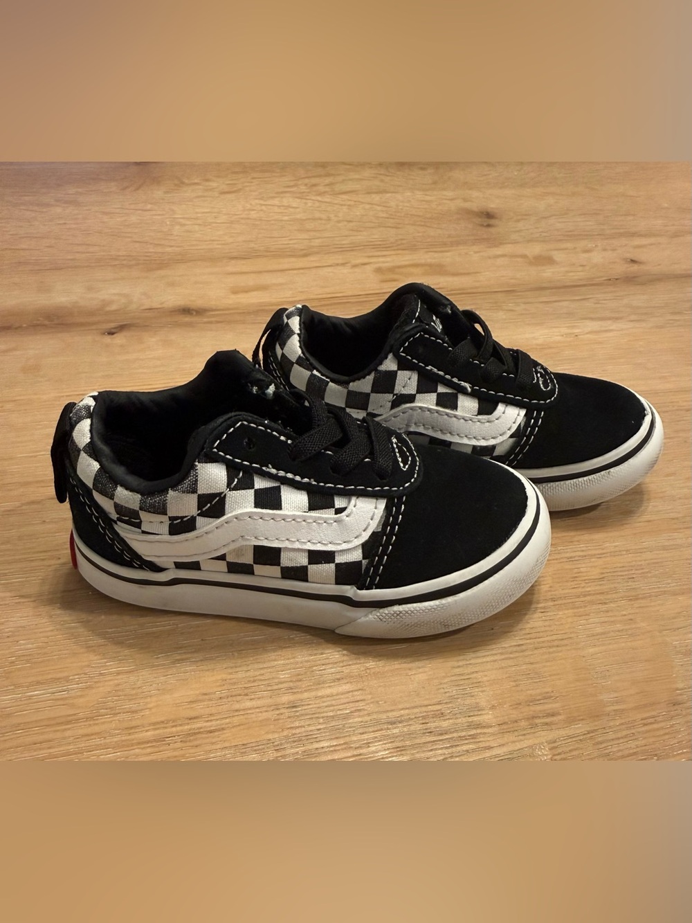 Vans Toddler Size 6 Black White Checkerboard Sneakers - Picture 2 of 5